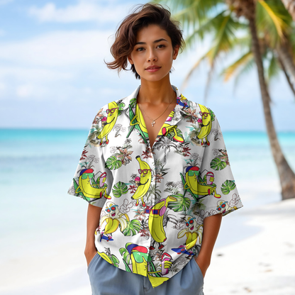 Banana Cartoon Print Shirt